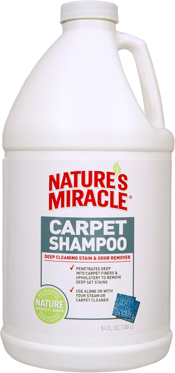 Nature’s Miracle Carpet Shampoo, Deep-Cleaning Pet Stain And Odor Remover, 64 Ounces-Mewly Pet