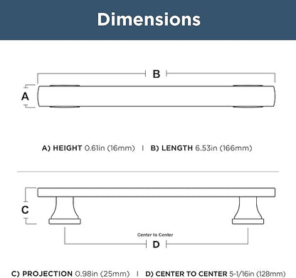 FRANKLIN BRASS Tiered Foot (10-Pack) Cabinet Handles 5-1/16" Hole Center Pulls | Satin Nickel Hardware Kitchen Door, Drawers, Dressers, Furniture P49574C-SN-B