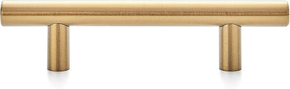 Ravinte 45 Pack 5 Inch Cabinet Pulls Brushed Brass Stainless Steel Kitchen Drawer Pulls Cabinet Handles 5”Length, 3” Hole Center
