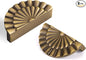 Brushed Antique Brass Cabinet Pulls 6 Pack 3 Inch Vintage Drawer Handles Kitchen Cupboard Half Moon Bathroom Dresser Sunflower Cup Pull SH-AB76-6