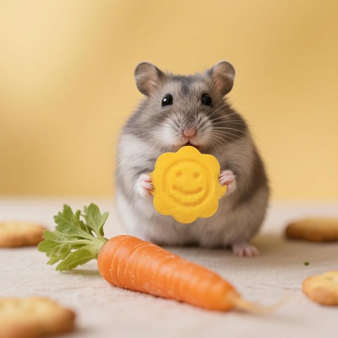 Abizoo 3 Vegetable Chews Treats: Grain Free Natural Snacks with Beet, Carrot, Spinach for Hamsters, Rabbits, Guinea Pigs & Gerbils Crunchy for Digestive Support & Dental Health 1.76oz/50g-Mewly Pet