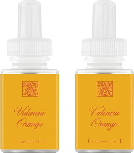 Pura & Aromatique Home Scent Refill - Smart Home Air Diffuser Fragrance - Up to 120-Hours of Luxury Fragrance per Refill - Household Essential - Clean Diffuser - 2 Pack - Valencia Orange