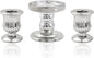 Silver Unity Candle Holder - Glass Candle Holders for Pillar Candles Taper Candles, Glass Candlestick Holders Set of 3, Clear Glass Candlestick Holder for Wedding Table Dinning Church Centerpiece