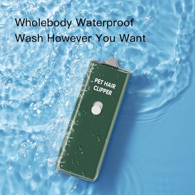 Feet Hair Trimmer, Dog Clippers,Quiet Washable USB Rechargeable Cordless Dog Grooming Kit,Electric Pets Hair Trimmers Shaver Shears for Dogs and Cats Green-Mewly Pet