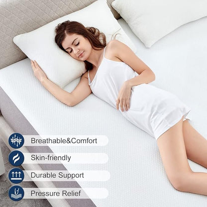 Molblly Queen Mattress 10 Inch Memory Foam Mattress in a Box,Breathable Bed Comfortable Mattress for Cooler Sleep Supportive & Pressure Relief, Queen Size, 60" X 80" X 10"