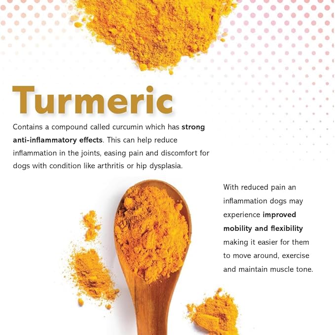 TS Joint Supplement Vet Formulated Pain & Inflammation Relief Treats Hip Dysplasia & Arthritis.Glucosamine, Chondroitin, Turmeric, MSM, HA, Creatine, Omega 3 EPA+DHA. All Dogs 240 Soft Chews-Mewly Pet