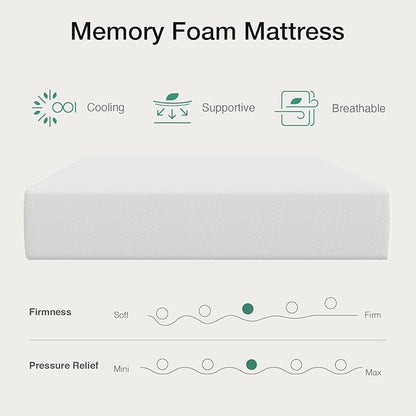 Novilla Full Size Mattress, 8 Inch Full Size Mattress in a Box, Gel Memory Foam Mattresses with Comfort Foam for Cooling Night Sleep, Pressure Relief, CertiPUR-US Certified