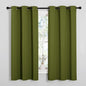 NICETOWN Olive Green Blackout Curtains 68 inches Length for Laundry Room, 2 Panels, 42" Wide, Thermal Insulated Decoration Drapes for Office Window