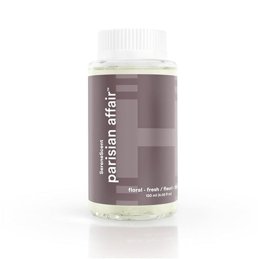 Homedics SereneScent Parisian Affair, Floral & Fresh Home Fragrance Oil, 120 ml, for use with Homedics SereneScent Waterless Diffuser (ARMH-970/973), Clean & Natural, up to 100% USDA Biobased