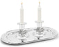 The Dreidel Company Shabbat Candlesticks Candle Holders Silver Plated, 2 Candlesticks Set (6 Sets)