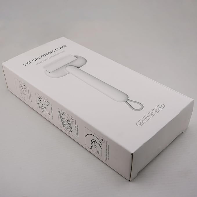 Self Cleaning Grooming Brush for Shedding Pets Rake Gently Removes Loose Undercoat Mats Tangled (Pink)-Mewly Pet