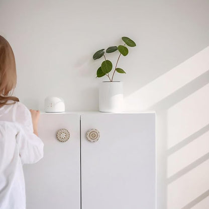 8Pack 1.8" Wooden Boho Nursery Kids Dresser Drawer Pulls Cute Cabinet Furniture Decorative Knobs