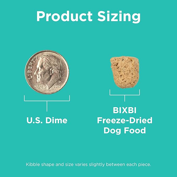 BIXBI Rawbble Freeze Dried Dog Food, Duck Recipe, 12 oz - 95% Meat and Organs, No Fillers - Pantry-Friendly Raw Dog Food for Meal, Treat or Food Topper - USA Made in Small Batches-Mewly Pet