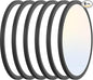 zemty 6Pack 12 Inch LED Flush Mount Ceiling Light, 28W 3200lm Black Thin Flat Surface Mount Lights, 3 Color Temperature in One 3000k/4500k/6000K Low Profile Lighting Fixture for Bathroom Kitchen