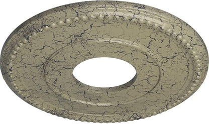 Ekena Millwork CM12BRCSC 12 1/2"OD X 3 7/8"ID X 3/4"P Bradford Ceiling Medallion Fits Canopies Up to 6 5/8", Castle Stone Crackle
