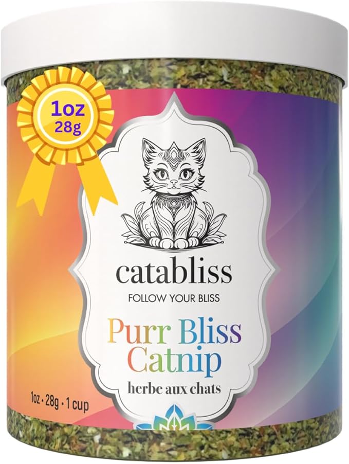 1oz Cat Nip for Cats, Turbo Charging Blend for Refillable Catnip Toys, 100% Essential Natural Cat Weed Treat, Non-Addictive, Enhancing Play for Indoor Cats-Mewly Pet