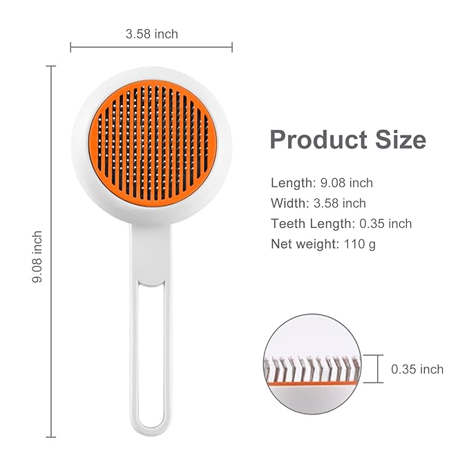 Cat Brush with Release Button, Pet Grooming Brushes for Shedding, Suitable for Long and Short Haired Cats and Dogs, Easy to Remove Removes Loose Undercoat-Mewly Pet