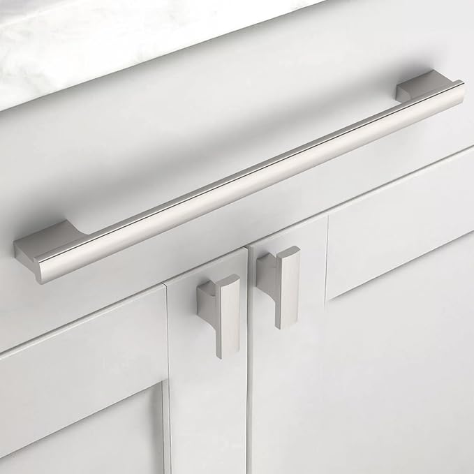 Asidrama 10 Pack 11.3 Inch(288mm) Brushed Satin Nickel Kitchen Cabinet Handles, Cabinet Pulls Kitchen Cabinet Hardware for Cupboard Drawer Pulls