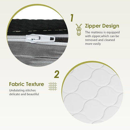 PayLessHere | 8 Inch Twin Mattress | Medium Firm Hybrid Mattress | White | with High-Density Foam and Breathable Cover | Pocket Spring Design, Pressure Relief | Bed in a Box, CertiPUR-US Certified