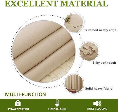 NICETOWN Room Divider Curtain Screen Partitions, Basement Hospital Medical Clinic Spa Lab Cubicle Curtain Divider Privacy Screen, Patio Door Curtain (Biscotti Beige, 1 Panel, 12.5ft Wide x 8ft Long)