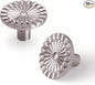 Brushed Nickel Cabinet Knobs 10 Pack Round Sunflower Dresser Drawer Hardware Furniture Cupboard Handles for Bathroom Single Hole Knob Kitchen SH-BN-K10