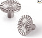 Brushed Nickel Cabinet Knobs 6 Pack Round Sunflower Dresser Drawer Hardware Furniture Cupboard Handles for Bathroom Single Hole Knob Kitchen SH-BN-K6