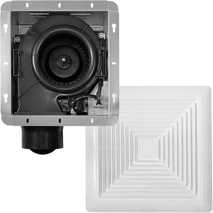 BV LED Bathroom Exhaust Fan With Light 90CFM - 0.8 Sones, Ultra Quiet, 800lm | Bathroom Vent Fan 3000K/4000K/5000K, Covers up to 80-90 Sq. Ft. | 4 Inch Duct Collar, Easy Install & Replace