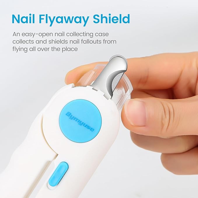 Cat Dog Pet Nail Clippers with Light, Llluminates Cat Dog Nails or Bloodline,Safety Pet Nail Clipper for Dogs, Cats, Rabbits Sharp No Nail Splitting-Mewly Pet