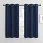 NICETOWN Blackout Curtain Panels, Window Treatment Energy Saving Thermal Insulated Solid Grommet Blackout Drapes/Draperies (Navy, 1 Pair, 42 by 50-inch)