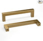 goldenwarm 25 Pack Champagne Bronze Cabinet Pulls Gold Cabinet Handles 5 Inch Champagne Drawer Pulls Brushed Bronze Drawer Handles Kitchen Dresser Hardware T Bar Square Hardware for Dresser Bedroom