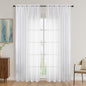 OVZME White Sheer Curtains 84 Inches Long 2 Panels Set, 59 Inch Extra Wide Light Filtering Sheer White Curtains for Living Room Bedroom, Modern Voile Filmy Rod Pocket Window Drapes, 59Wx84L Inches