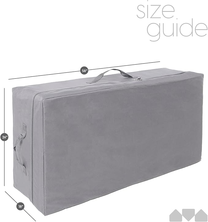 Milliard Carry Case for the Tri-Folding Memory Foam Mattress 6 Inch Queen Size (78" x 58" x 6")(Mattress NOT Included)