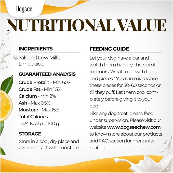 Dogsee Original Himalayan Yak Chews for Dogs 2lb (Medium - 12 Bars) | 100% Natural | Dog Treats Healthy | No Grain, No Gluten | Teeth Cleaning-Mewly Pet