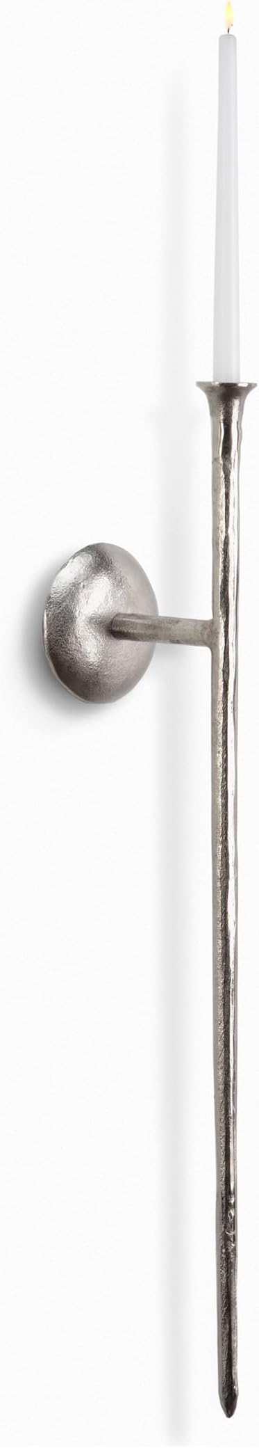 Z Gallerie Aspar Wall Sconce Long Candle Holders in Silver Finish, Retro Chic Wall Decor for Living Room, Dining Room & Bathroom, Vintage Candle Wall Sconce with Timeless Appeal(Candles not Included)