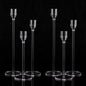 Vincidern 6PCs Acrylic Candle Holders Centerpieces for Table, Taper Candle Holder for Wedding Decor, Dining Room, Halloween, Christmas Decorative Candlestick Holder, Taper Candle Holder Set