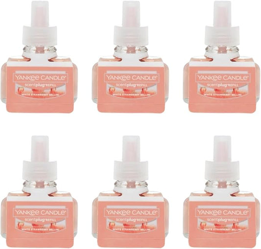 Yankee Candle ScentPlug Refill, White Strawberry Bellini (Pack of 6)