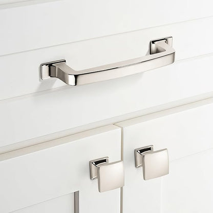khtumeware 6 Pack 5 Inch Kitchen Cabinet Handles Polished Nickel Cabinet Pulls Drawer Pulls Kitchen Cabinet Hardware Kitchen Handles for Cabinets Cupboard Handles Drawer Handles
