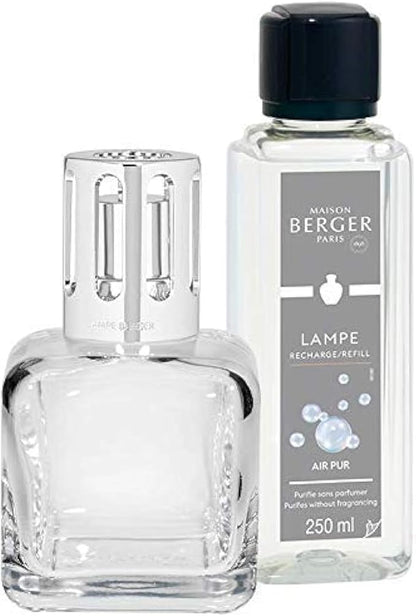 MAISON BERGER Lampe Berger Giftset Ice Cube - Home Fragrance Diffuser - 5.5 x 3 x 3 inches - Includes Fragrance So Neutral 8.45 Fluid Onces - 250 milliliters (Clear)