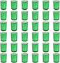 Green Mercury Glass Tea Light Holders Set of 36 - Elegant Votive Candle Holders for Weddings, Showers and Home Decor - Perfect for Table Centerpieces and Parties (Glass, Green)