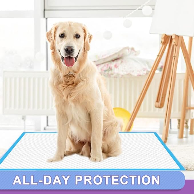 IMMCUTE Puppy Pee Pads 22"x23"-150 Count | Dog Pee Training Pads Super Absorbent & Leak-Proof | Disposable Pet Piddle and Potty Pads for Puppies | Dogs | Doggie| Cats | Rabbits-Mewly Pet