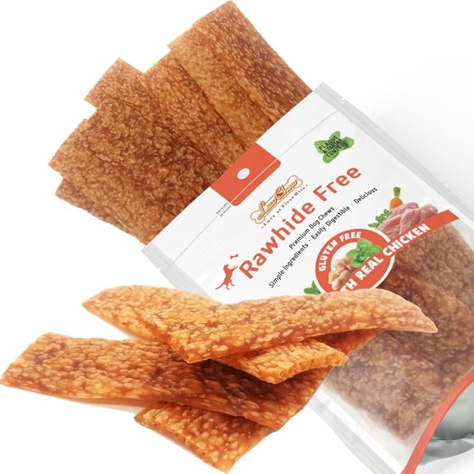 Chicken Dog Chew Chips, Puffed Human Grade Chicken Dog Treat, Rawhide Alternative, Easy to Digest 12pcs/Pack-Mewly Pet