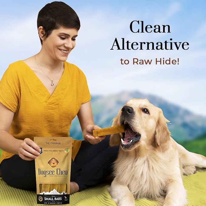 Dogsee Original Himalayan Yak Cheese Dog Chews (Small - 3 Bars) | Fights Plaque and Tartar| Yak Chews for Small Dogs | Rawhide Free | Easily Digestible Dog Treats-Mewly Pet