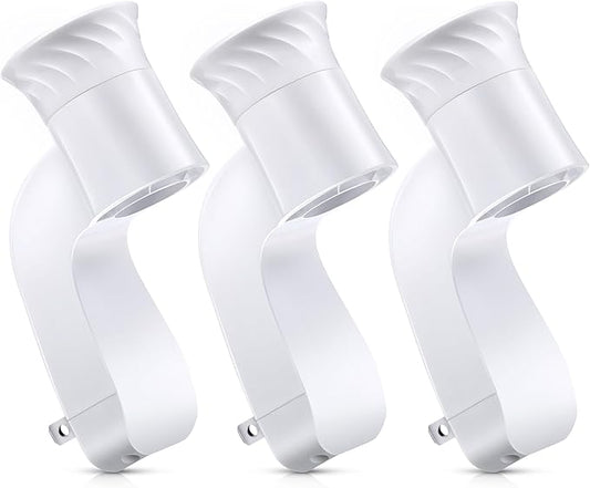 3 Pack Wall Fragrance Plug in Compatible with Bath and Body Works WallFlower Fragrances, ETL Certified, Rotatable, Precise Scent Control Fragrance Diffuser Plug for Home, Office (White)