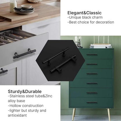goldenwarm 15 Pack Black Cabinet Pulls 5 Inch Black Cabinet Handles Dresser Drawer Handles Kitchen Dawer Pulls and Knobs Modern Kitchen Hardware
