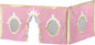 Max & Lily Underbed Curtain for Low Bunk Bed/Low Loft Bed, Princess Play Curtain for Kids, Cotton Privacy Curtain for Bottom Bunk, 2 Panel Curtain Set, Light Pink/Gold