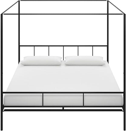 Novogratz Marion Canopy Bed, King, Black