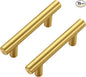 JOY DECOR 15 Pack Cabinet Handles, Gold Cabinet Pulls, 2-1/2 in Hole Center Kitchen Cabinet Handles, Stainless Steel T Bar Handles for Dresser Drawers