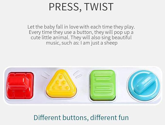 Animal Park Interactive Pop Up Music Toy,Up- Early Education Activity Center Toy, Ages 7 8 9 10 11 12 Months and up Infant Toddlers Toys.-Mewly Pet