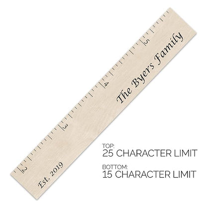 HEADWATERS STUDIO Personalized Growth Chart for Wall - Kids Height Ruler, Wooden Growth Chart for Kids, Wall Ruler for Kids Height Measurement and Height Growth Chart for Home - Kids Sizing Chart