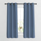 NICETOWN Bedroom Blackout Curtains and Drapes 54 inch Long - Window Treatment Thermal Insulated Solid Grommet Light Blocking for Night Shift (Stone Blue, W37 x L54, 2 Panels)
